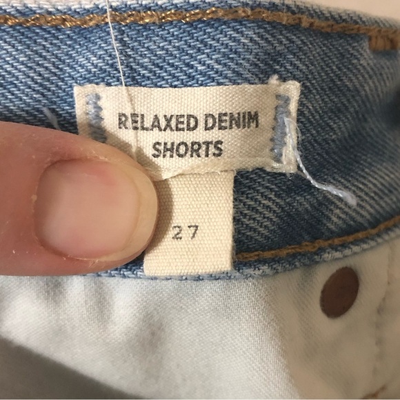 NWOT Madewell Relaxed Denim Shorts Light Dunwoody Wash - Size 27 - Picture 4 of 9